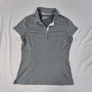 Nike Golf Tour Performance Dri-Fit Women's Medium Tour Polo Shirt 640335 Gray